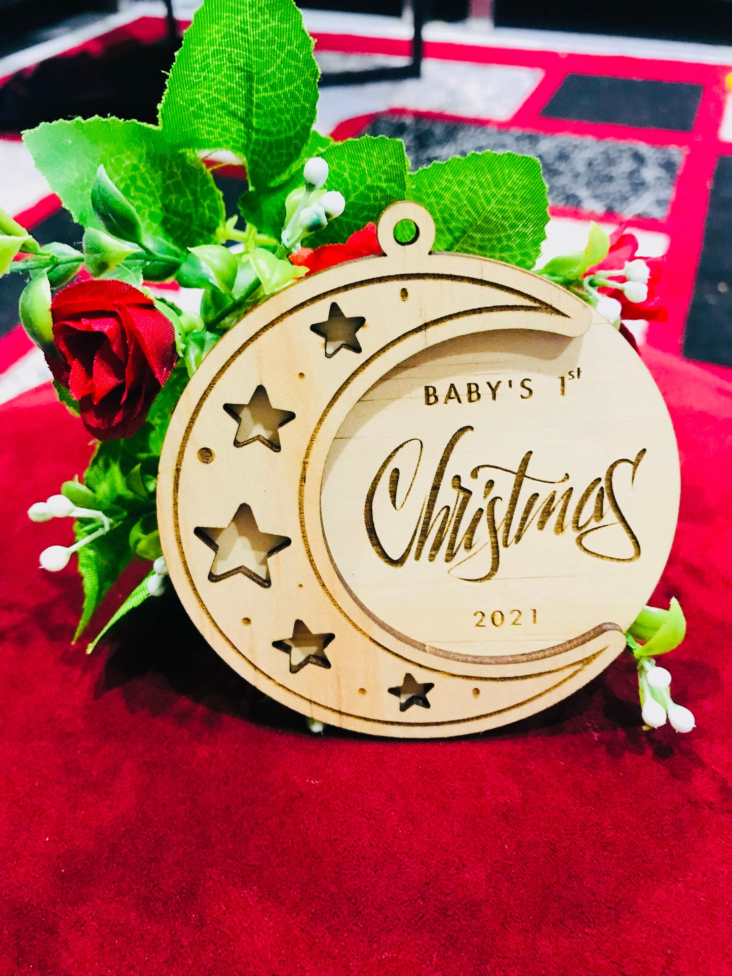 Christmas Ornament Moon - Go Personalised