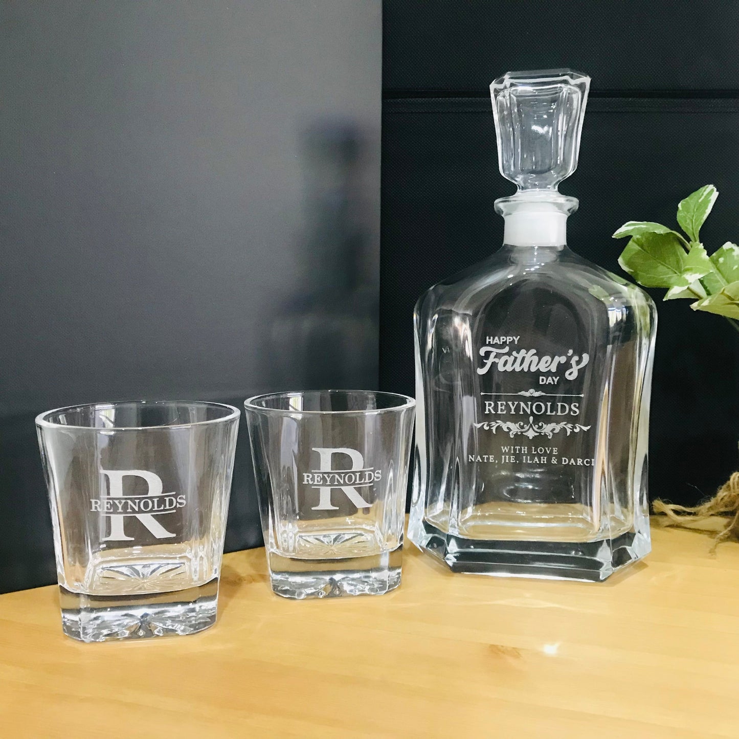 Personalised Engraved Decanter set - Go Personalised