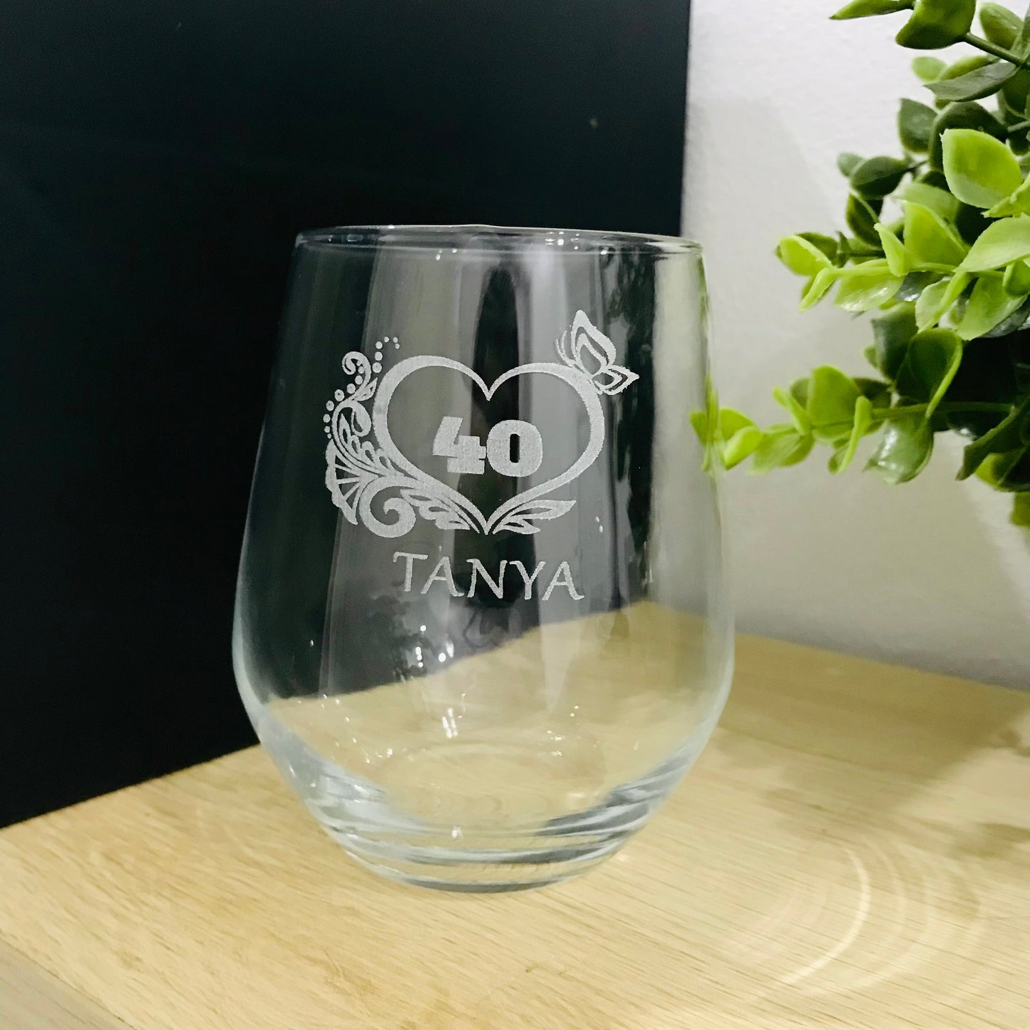 Engraved stemless glass - Go Personalised