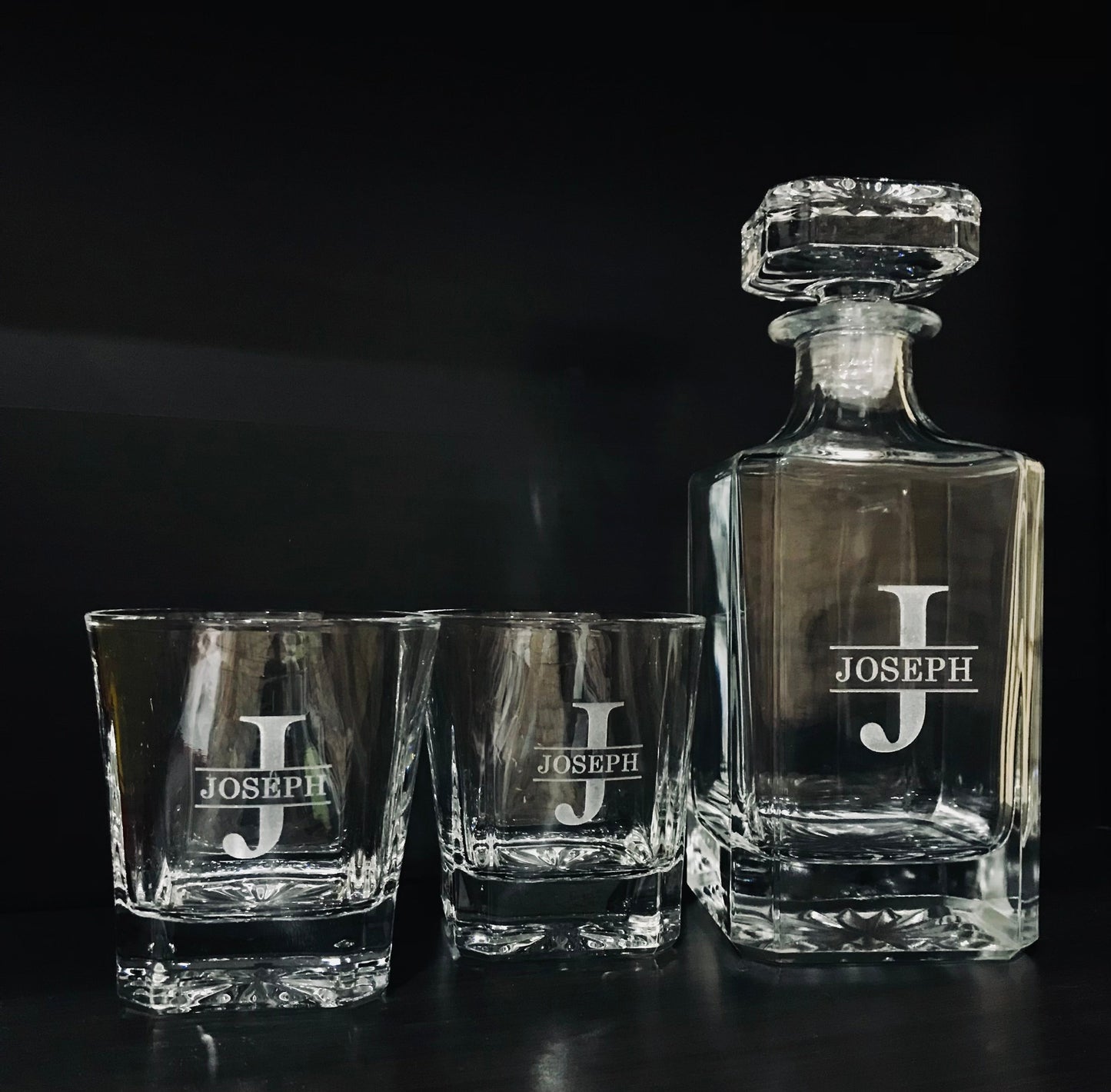 Personalised Engraved Decanter set - Go Personalised
