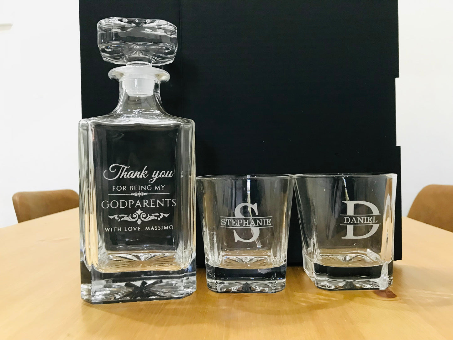 Personalised Engraved Decanter set - Go Personalised