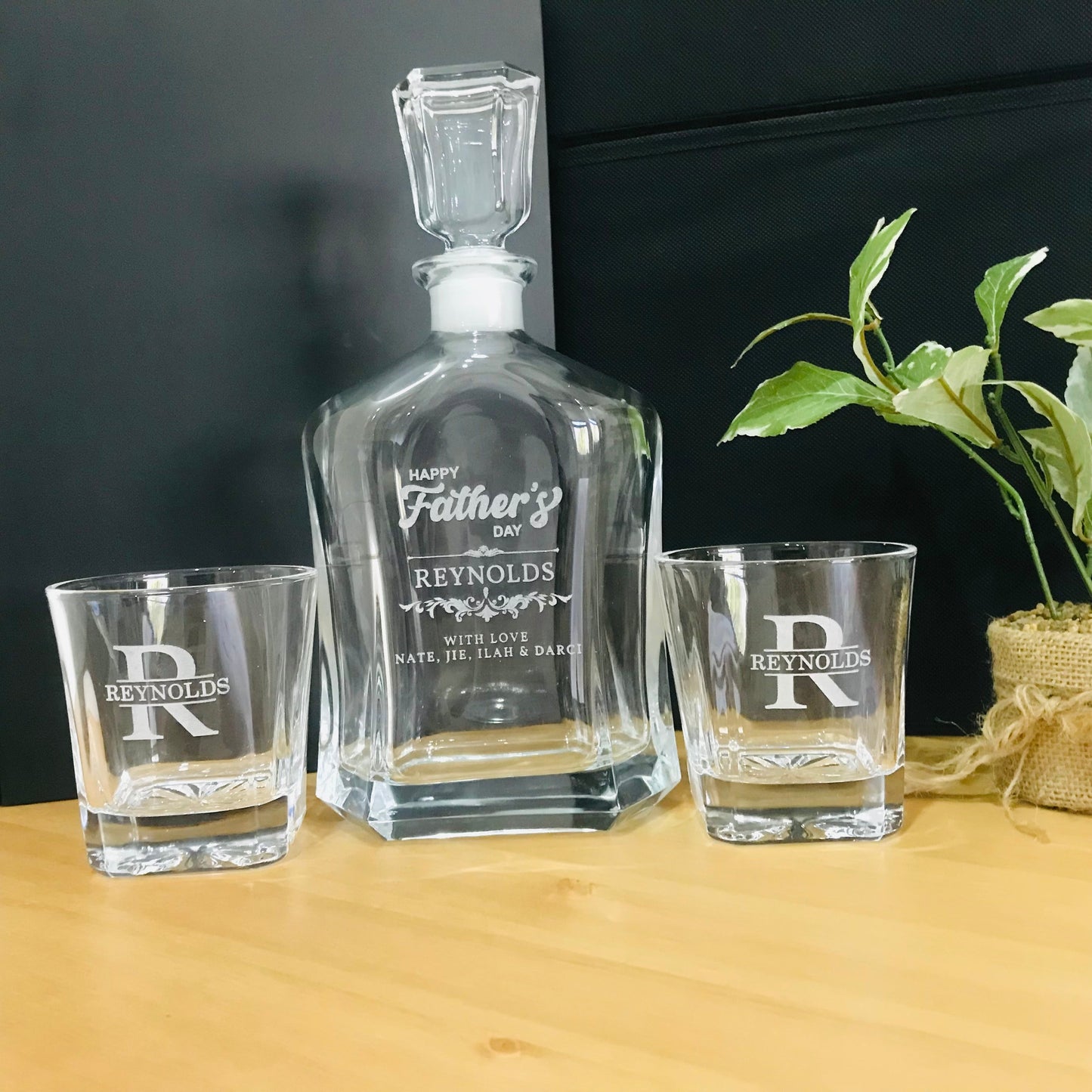 Personalised Engraved Decanter set - Go Personalised