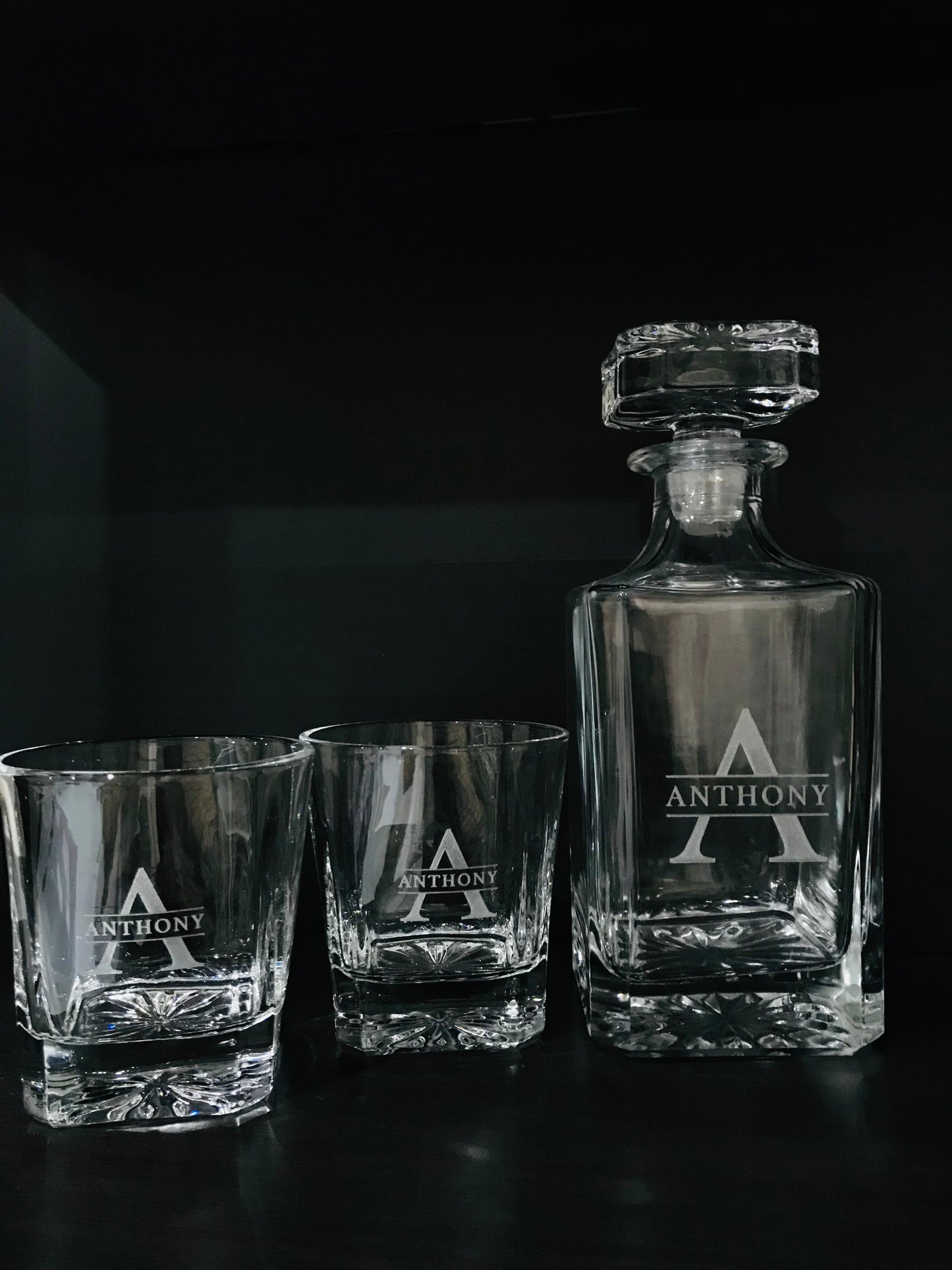Personalised Engraved Decanter set - Go Personalised
