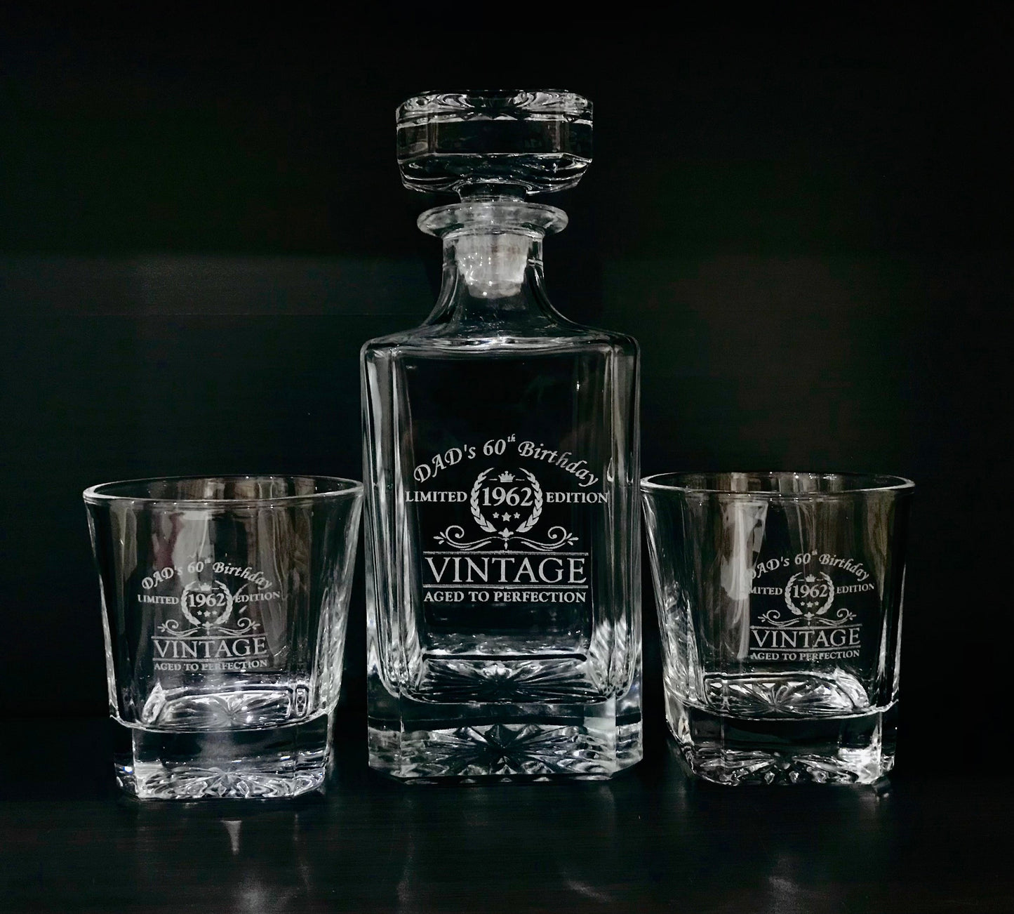 Personalised Engraved Decanter set - Go Personalised
