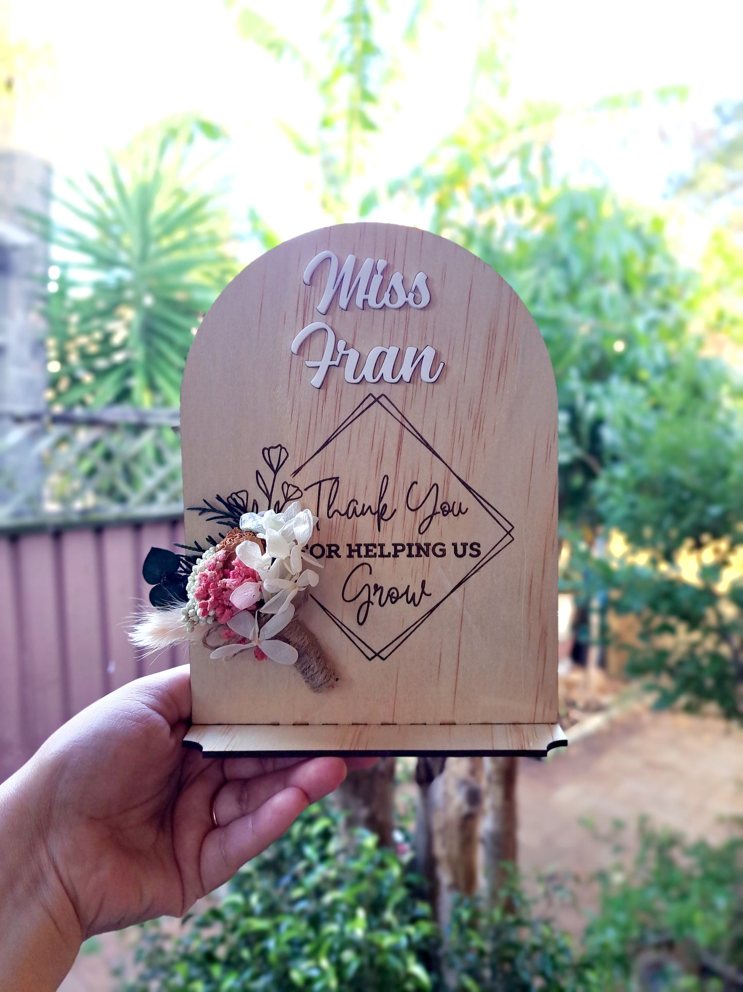 Teacher's appreciation plaque - Go Personalised