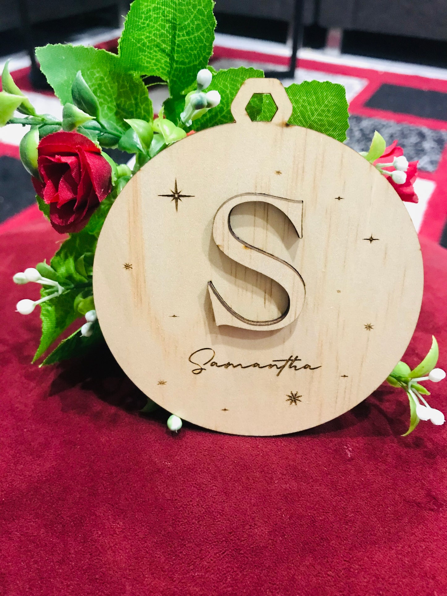 Christmas Ornament Monogram Letter - Go Personalised