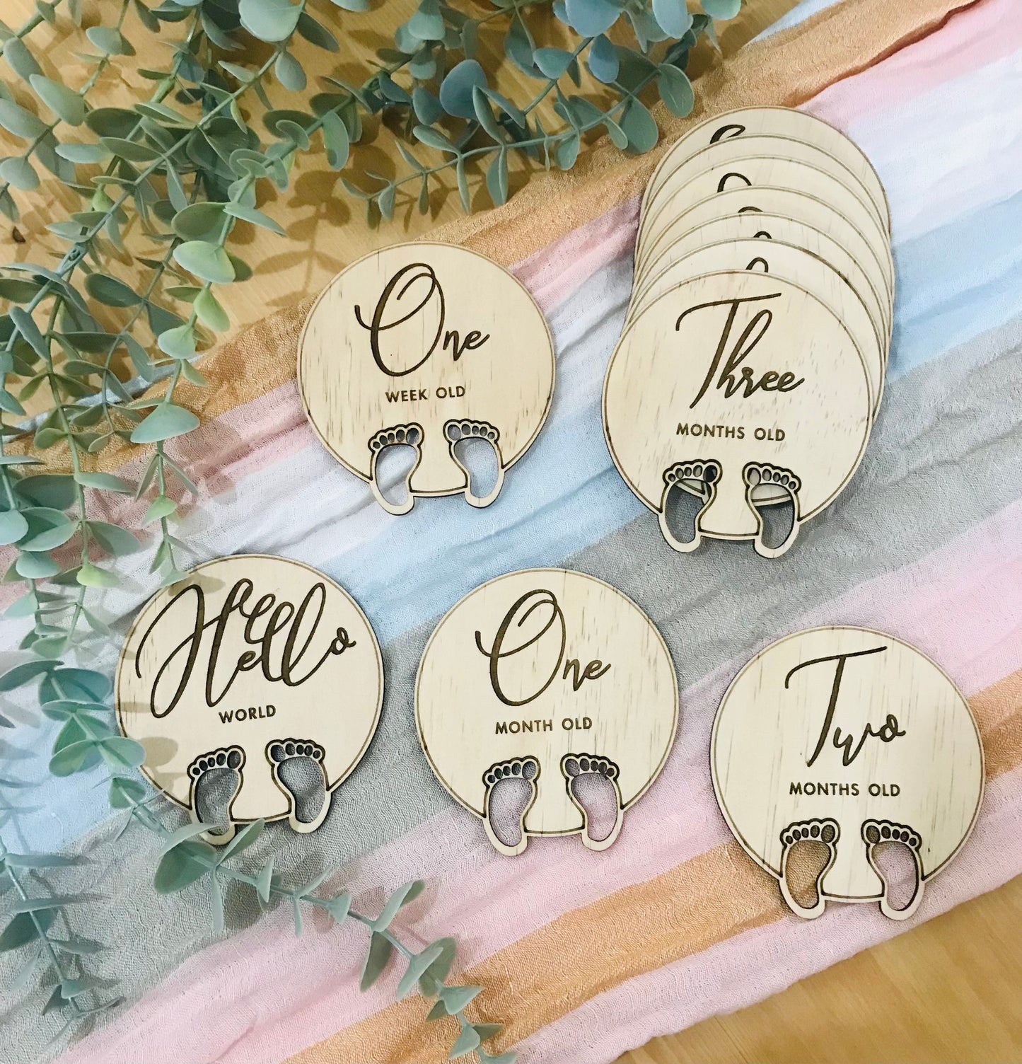 Baby Milestone Cards (littles toes) - Go Personalised