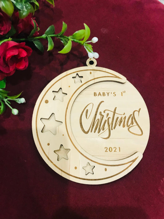 Christmas Ornament Moon - Go Personalised