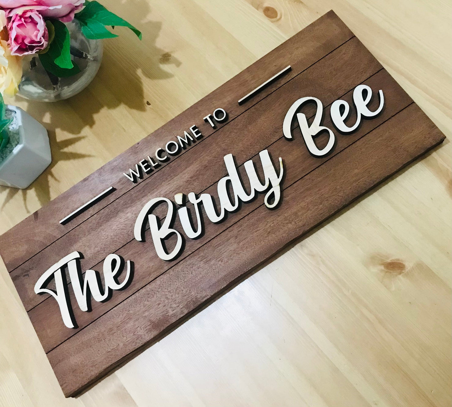 Custom wooden sign - Go Personalised