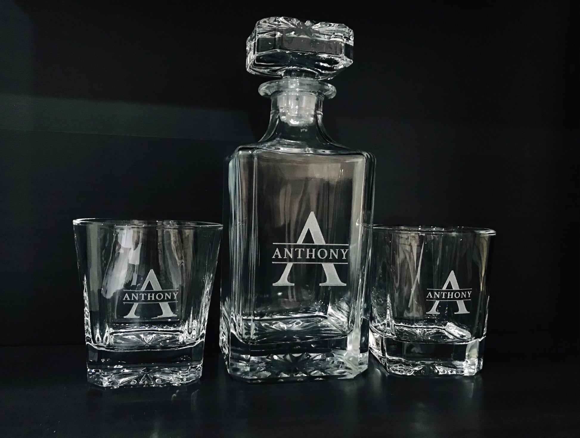 Personalised Engraved Decanter set - Go Personalised