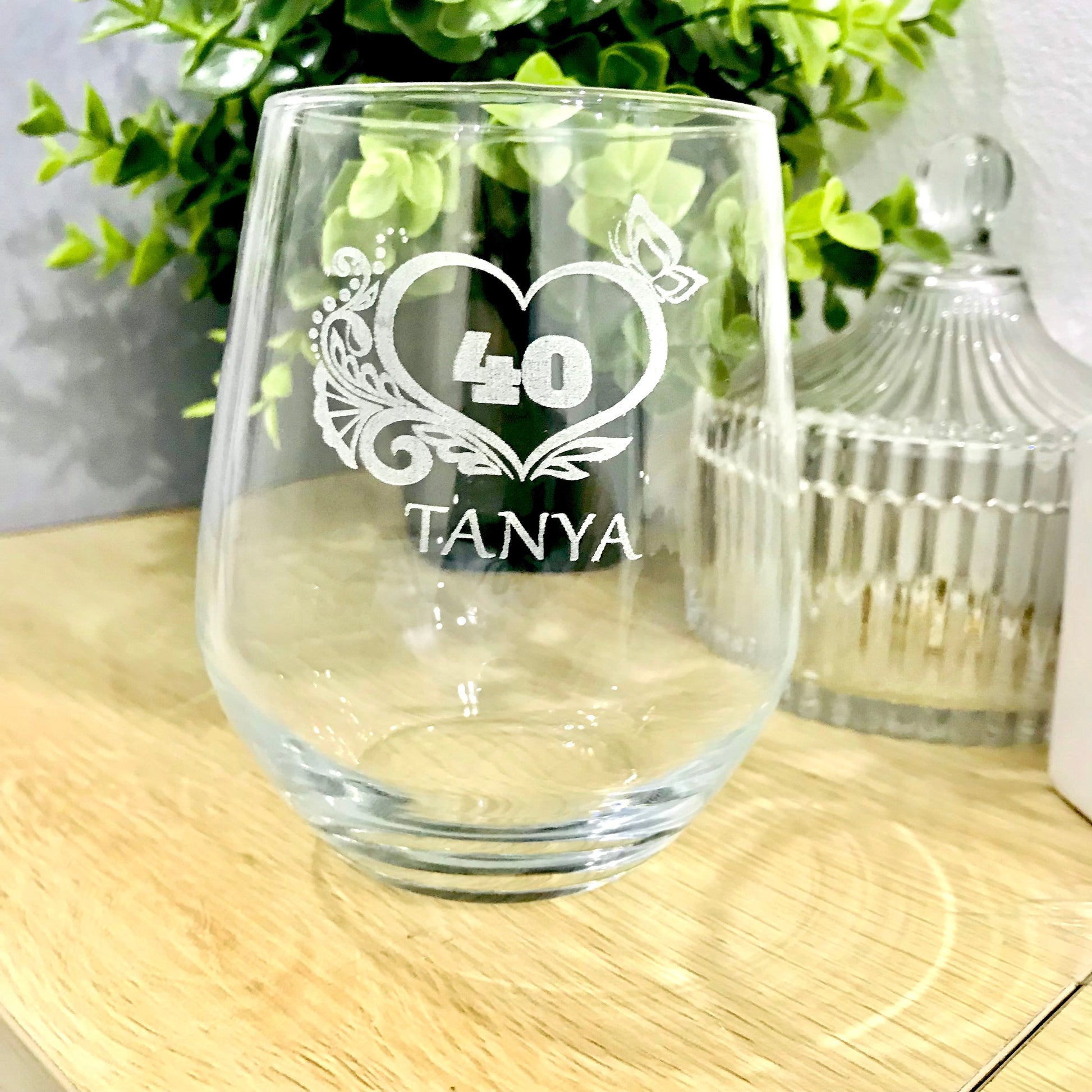 Engraved stemless glass - Go Personalised