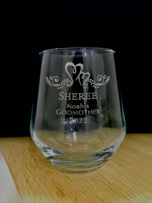 Engraved stemless glass - Go Personalised