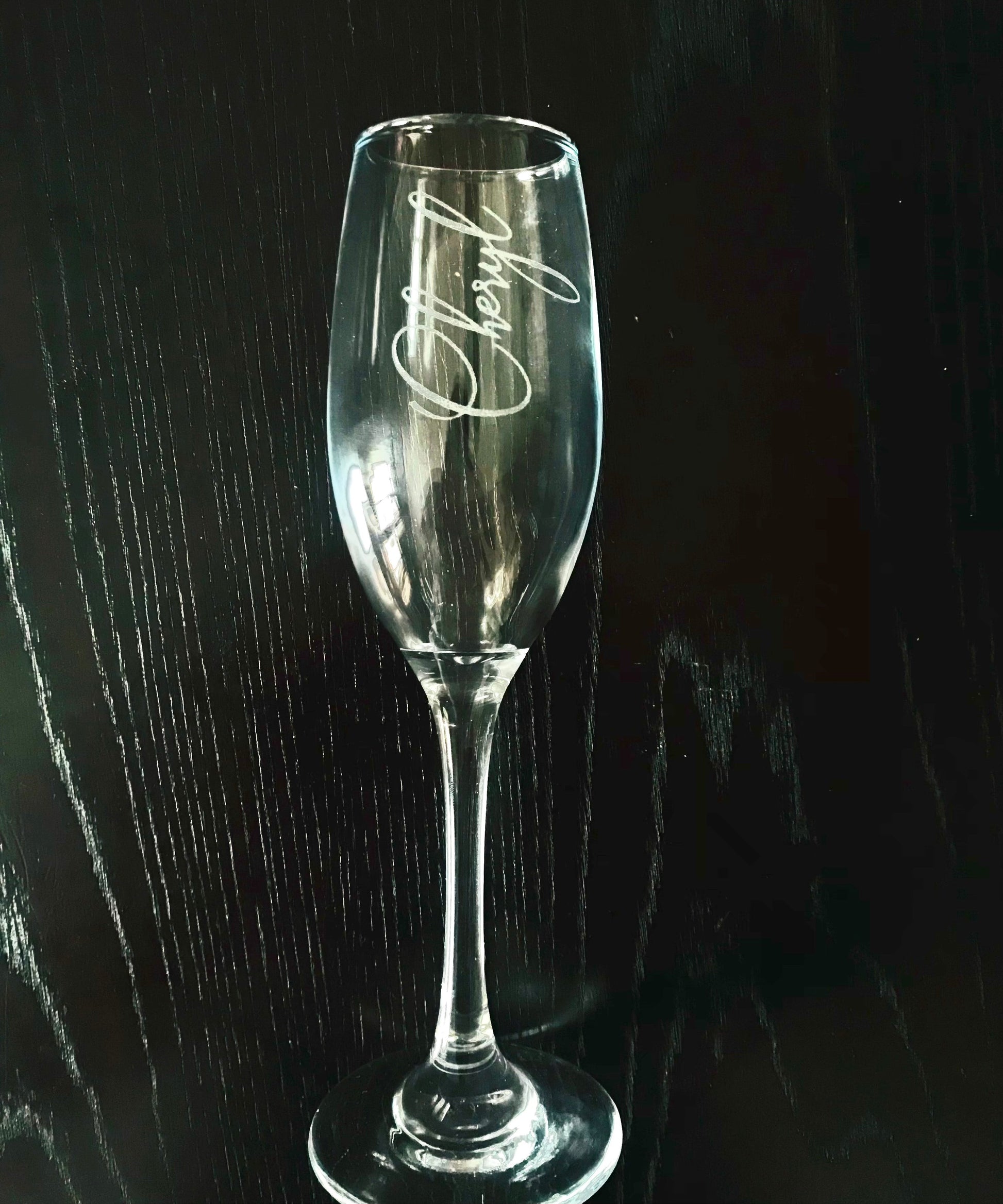 Engraved Flute Glass - Go Personalised