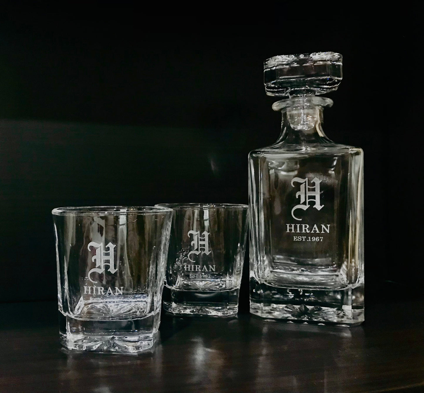 Personalised Engraved Decanter set - Go Personalised