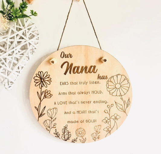 Nana/Grandma Plaque - Go Personalised