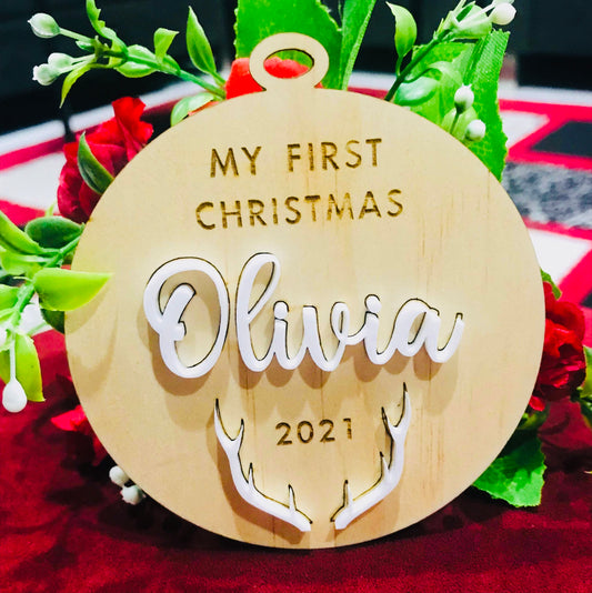 Christmas Ornament White - Go Personalised