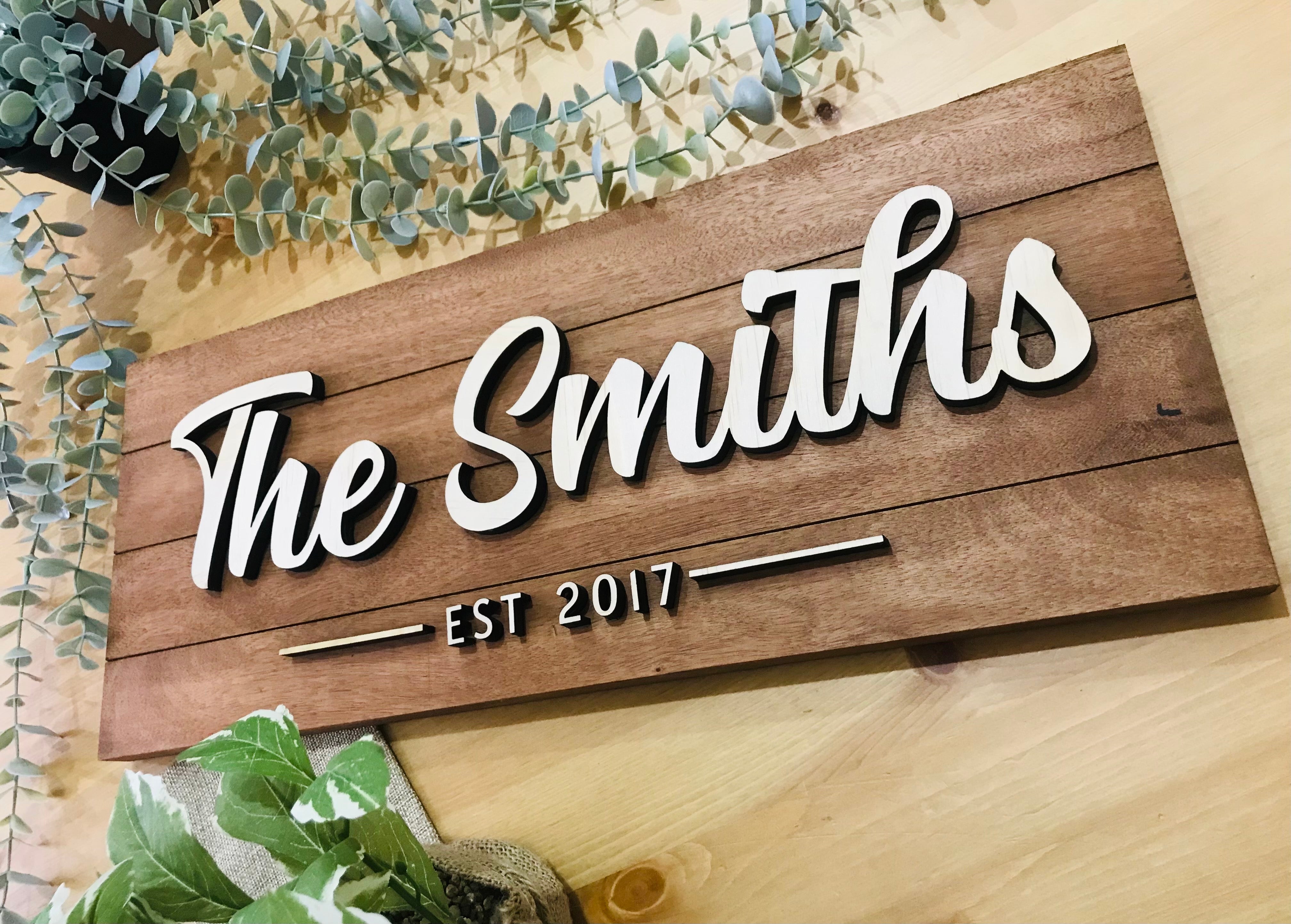 Custom wooden sign