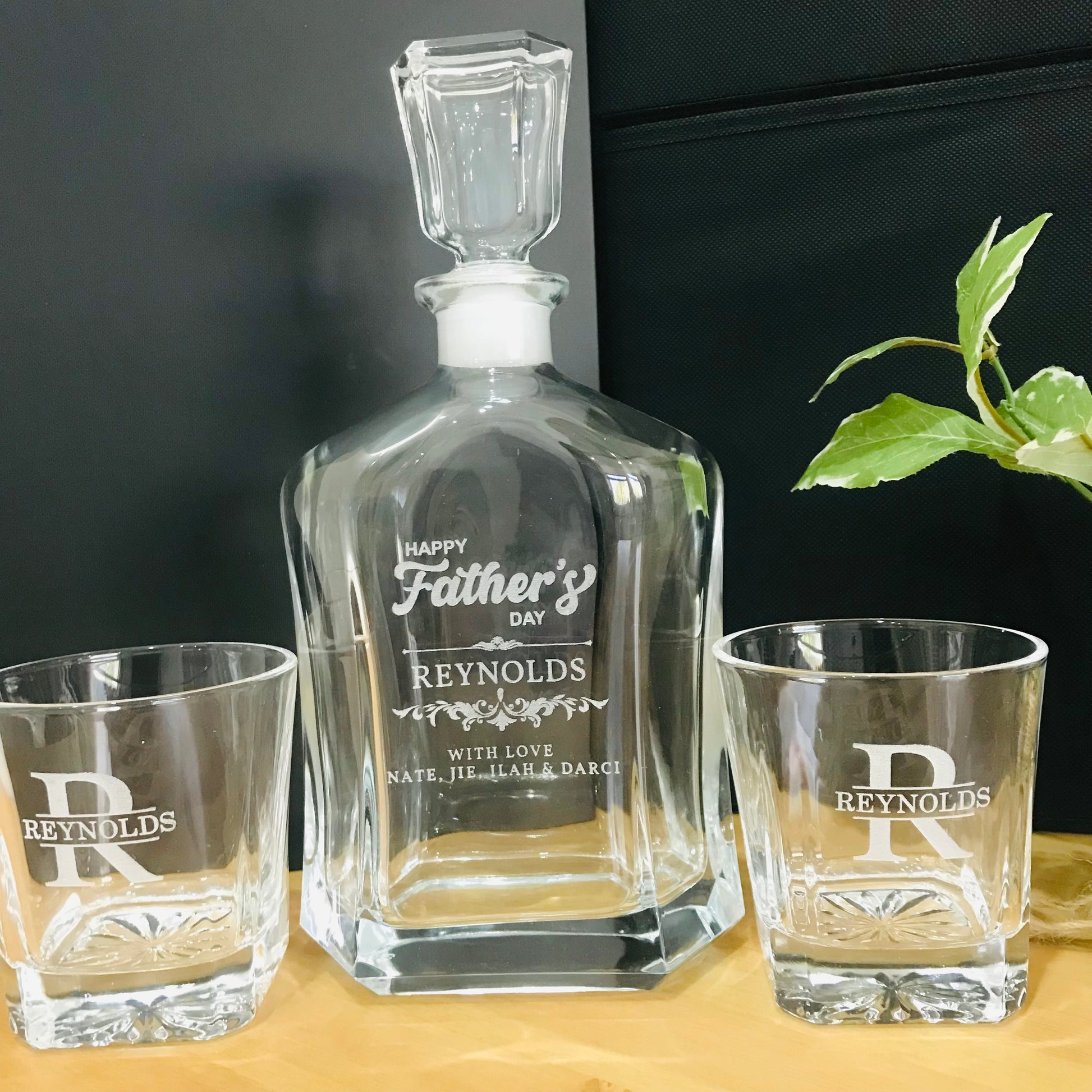 Personalised Engraved Decanter set - Go Personalised
